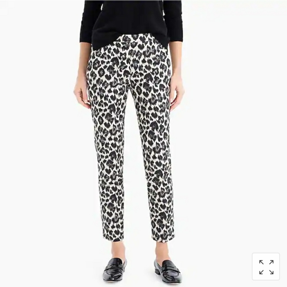 J. Crew Martie Crop in Snow Leopard NWOT